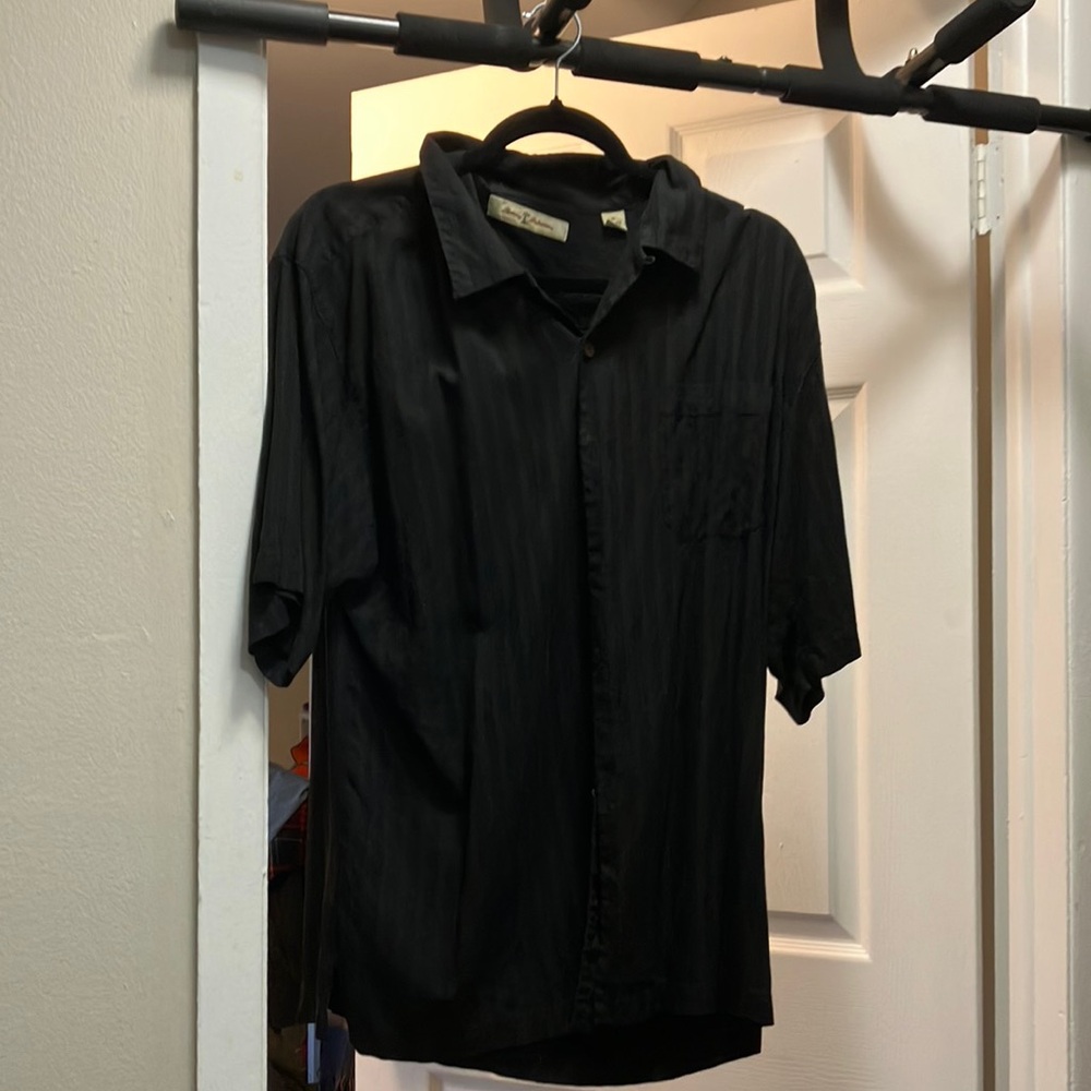 Tommy Bahama Black Casual Button Down Shirt